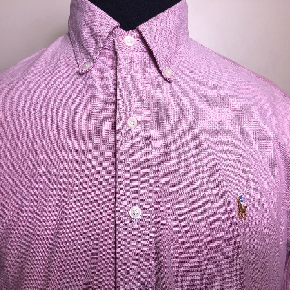 RALPH LAUREN Salmon/Pink Sz Large Cotton Casual